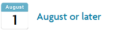 Calendar August 1